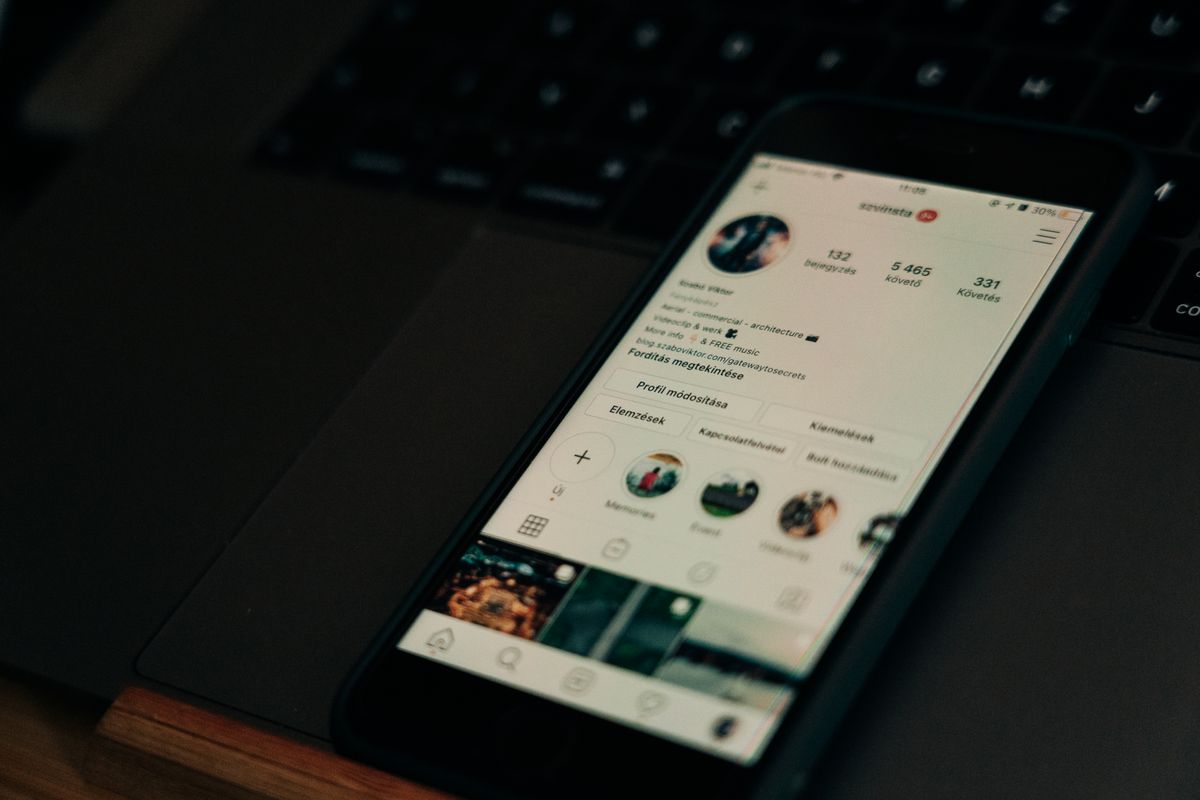 Real estate social media marketing on a smartphone